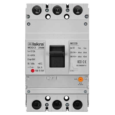 Автоматичний вимикач ISKRA 315А 65кА з регульованим розчіплювачем MOD3 3NM 315A (786104400000) 786104400000 фото