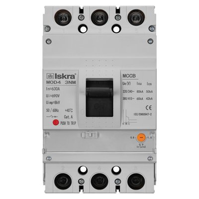 Автоматичний вимикач ISKRA 630А 65кА з регульованим розчіплювачем MOD4 3NM 630A (786103505000) 786103505000 фото