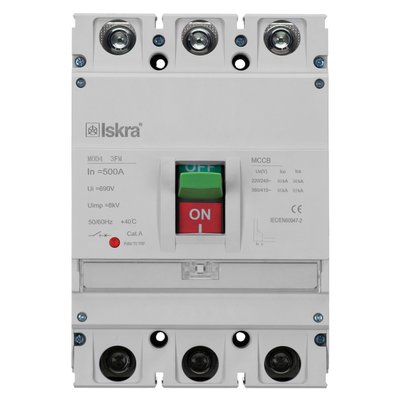 Автоматичний вимикач ISKRA 500А 65кА з фіксованим розчіплювачем MOD4 3FM 500A (786103635000) 786103635000 фото