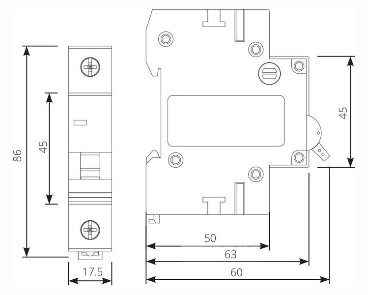 Автоматический выключатель 16A 1P 6kА B ISKRA RI51B16A (786091008000) 786091008000 фото