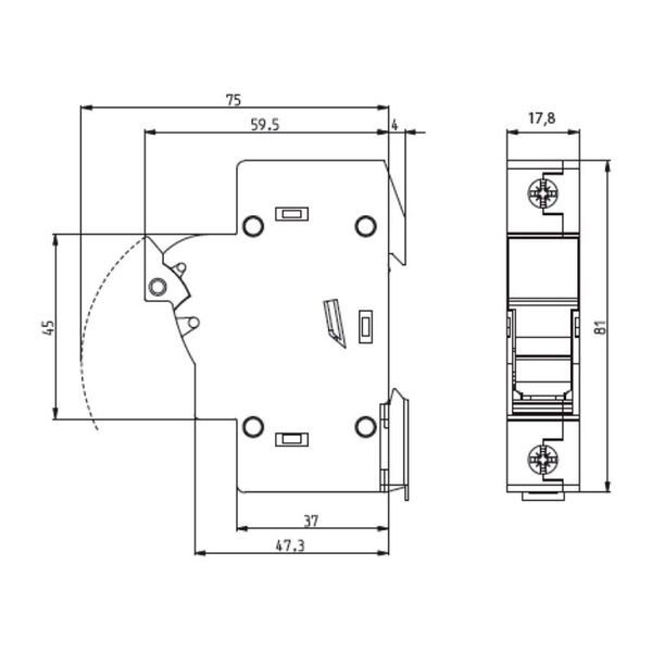 Держатель предохранителей 1P DCH 10x38 32A 690В Italweber (2341038) 2341038 фото