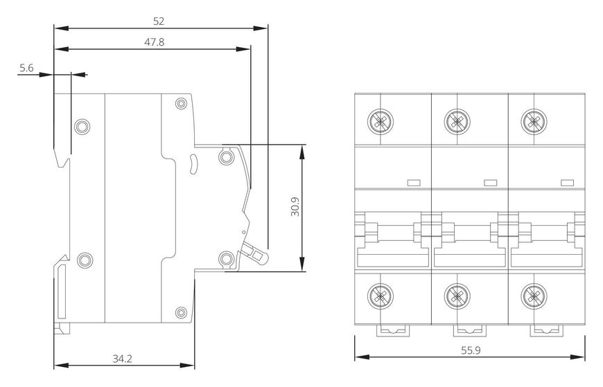 Автоматический выключатель 100A 3P 10kА C ISKRA RI103C100A (786101260000) 786101260000 фото