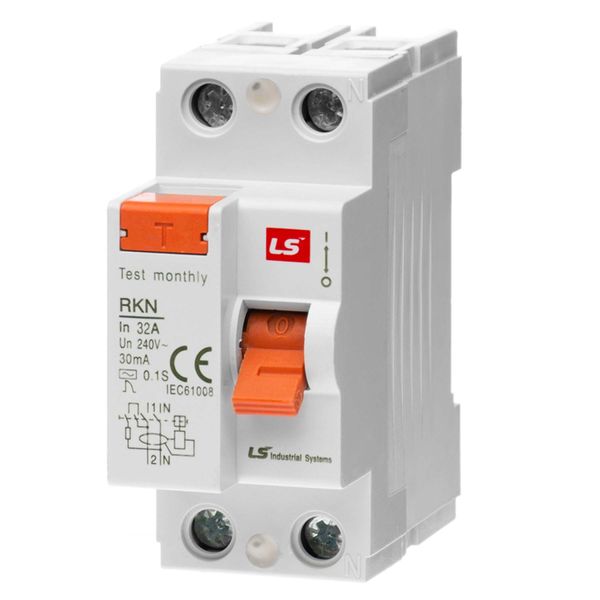 Устройство защитного отключения LS Electric RKN 2P 32А 6 кА, 30 мА АС (062203028B) 062203028B фото