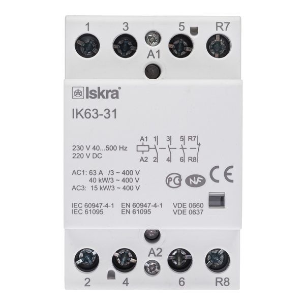 Контактор ISKRA IK63-31 63A 3НВ+1НЗ 220/240 В 50/60 Гц (30045087000) 30045087000 фото